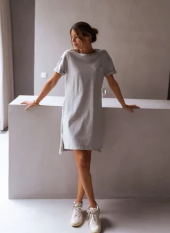 Discount Robe t-shirt Adeline - griseEasy Clothes Femme Robes