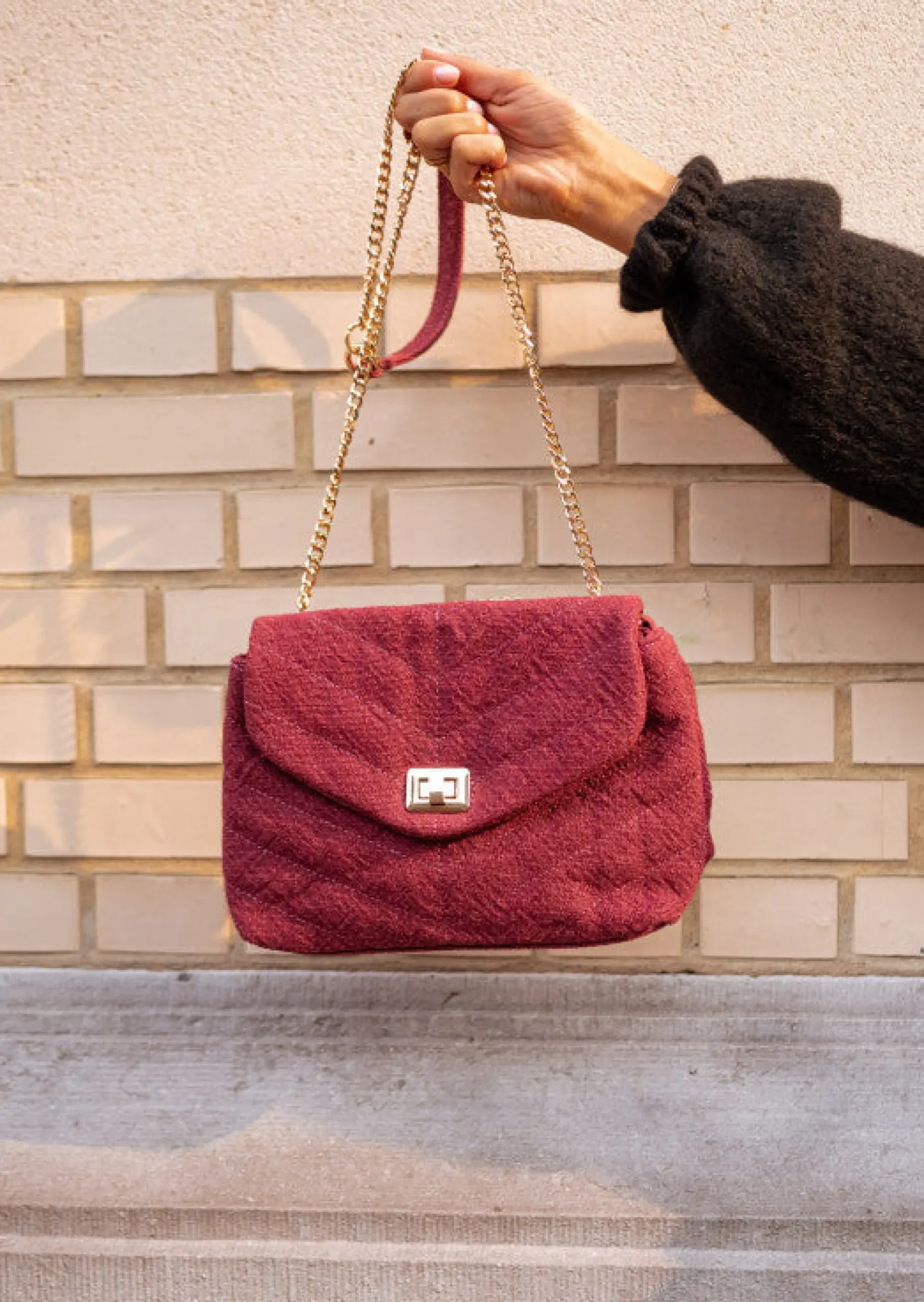 Outlet Sac Marie - Bordeaux - En Lin - Accessoires Easy Clothes Sacs & Pochettes