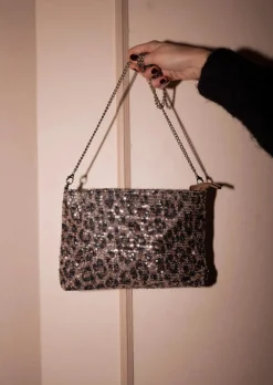 Store Sac Syla - Léopard Brillant - Chaine ArgentéeEasy Clothes Sacs & Pochettes