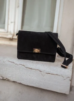 Hot Sac Trika noir en daim | Sac à bandoulière | Prêt-à-porter en ligne | Easy Clothes Sacs & Pochettes