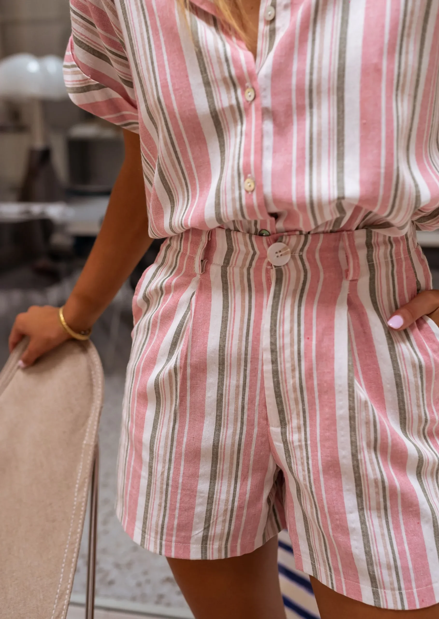 Fashion Short Bili Ligné - Taille Haute - Coupe Droite - ConfortEasy Clothes Femme Jupes & Shorts