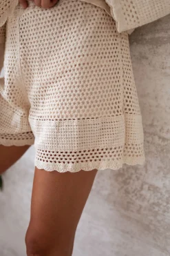 New Short Cola - écru en crochetEasy Clothes Femme Jupes & Shorts