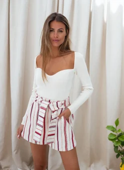 Discount Short CREATION - Sixtine à rayures -Easy Clothes Femme Jupes & Shorts
