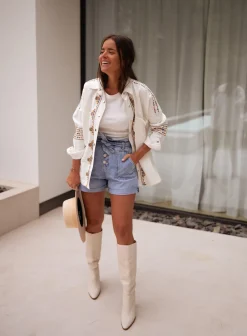 Outlet Short Dani - en jeansEasy Clothes Femme Jupes & Shorts