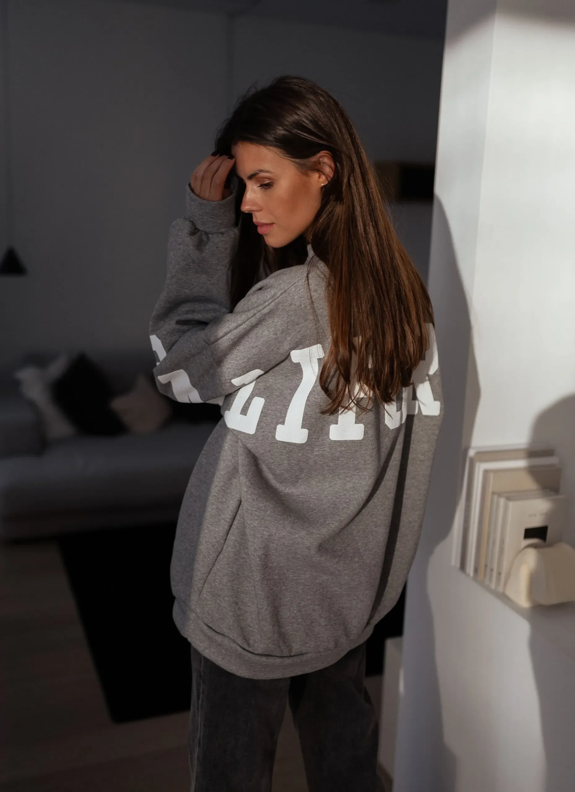 Flash Sale Sweat California - grisEasy Clothes Femme Pulls & Gilets