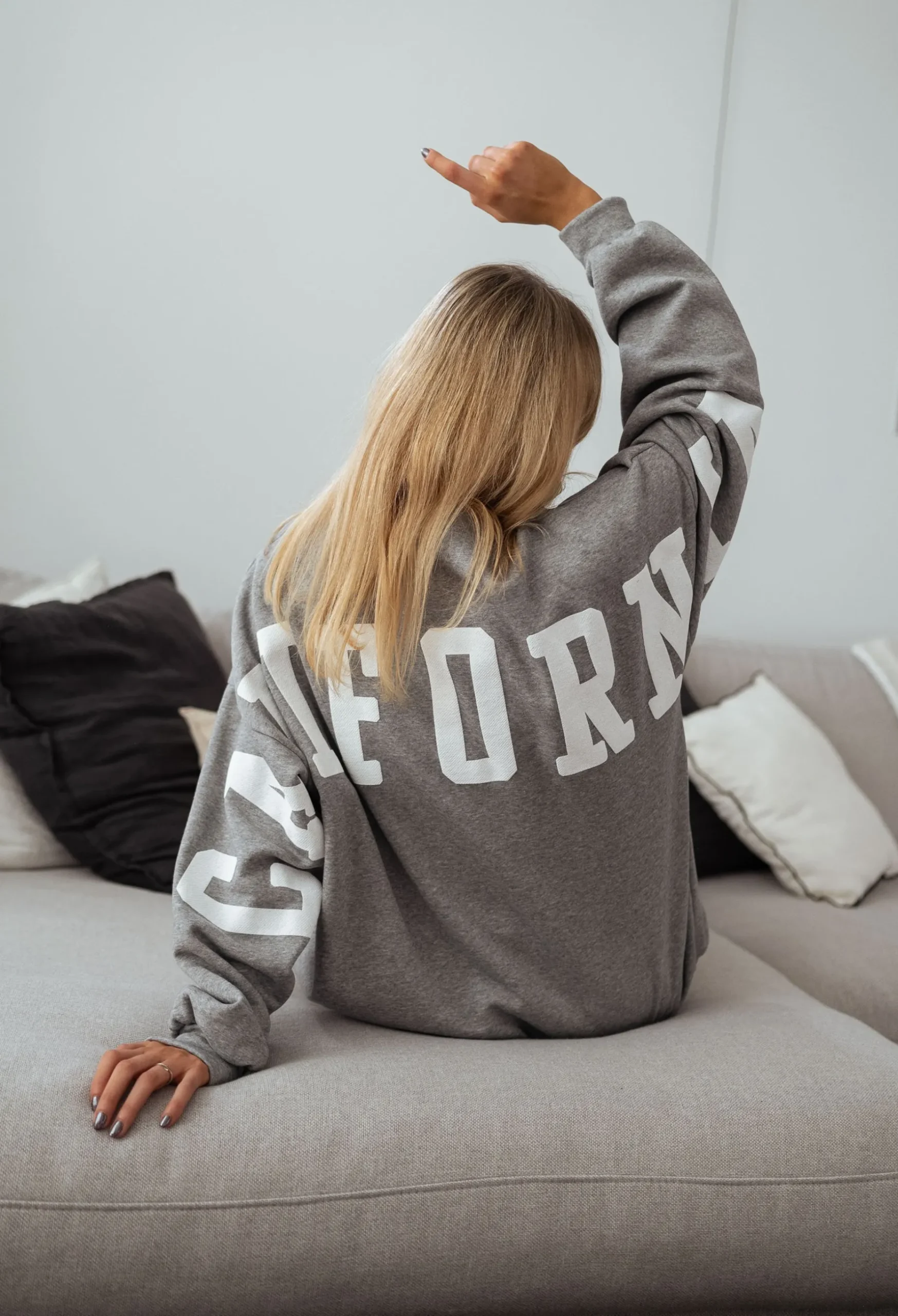 Flash Sale Sweat California - grisEasy Clothes Femme Pulls & Gilets