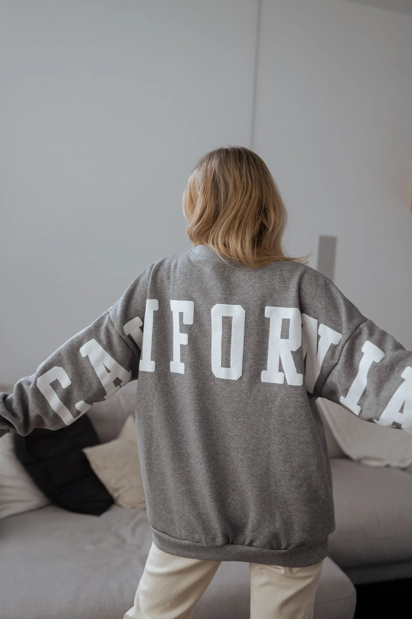 Flash Sale Sweat California - grisEasy Clothes Femme Pulls & Gilets