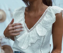 Hot Top Beatrice - blancEasy Clothes Femme Tops & T-shirts