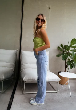 Cheap Top bustier Neil olive | Top bustier noué | Prêt-à-porter en ligne | Easy Clothes Femme Tops & T-shirts