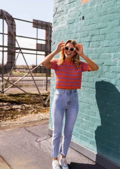 Best Sale Top Inya orange et mauve en crochet | Top transparent en crochet | Prêt-à-porter en ligne | Easy Clothes Femme Tops & T-shirts