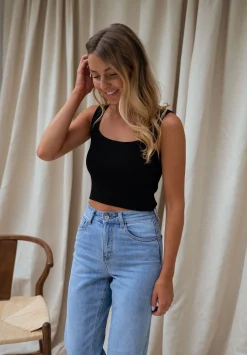 Cheap Top Kara noir | Top carré | Prêt-à-porter en ligne | Easy Clothes Femme Tops & T-shirts