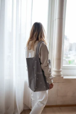 Hot Tote bag Easy Clothes - gris à coeurs Sacs & Pochettes