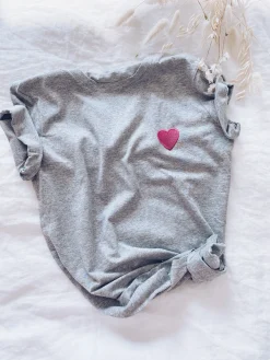 Store T-shirt Livy - à cœur grisEasy Clothes Femme Tops & T-shirts