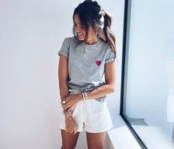 Store T-shirt Livy - à cœur grisEasy Clothes Femme Tops & T-shirts
