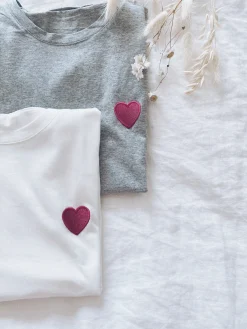 Store T-shirt Livy - à cœur grisEasy Clothes Femme Tops & T-shirts