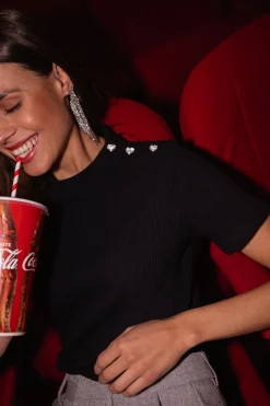 Cheap T-shirt Owen - noirEasy Clothes Femme Tops & T-shirts