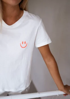Best Sale T-shirt Smiley blanc | T-shirt à imprimé | Prêt-à-porter en ligne | Easy Clothes Femme Tops & T-shirts