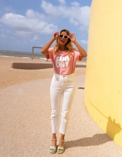 Best Sale T-shirt Sunday rose | T-shirt à imprimés | Prêt-à-porter en ligne | Easy Clothes Femme Tops & T-shirts