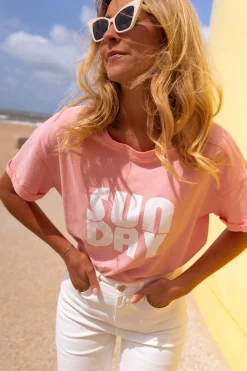 Best Sale T-shirt Sunday rose | T-shirt à imprimés | Prêt-à-porter en ligne | Easy Clothes Femme Tops & T-shirts
